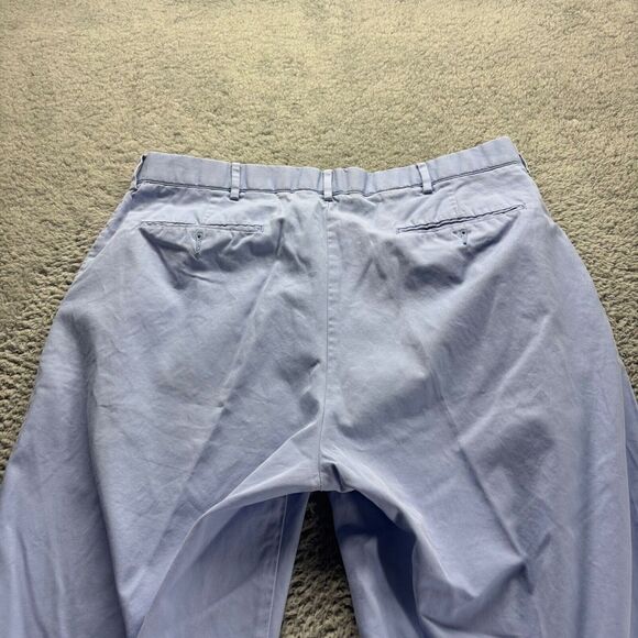 Polo Ralph Lauren Chino Pants 33x32 Blue Cotton Straight Fit Preppy - Picture 6 of 10